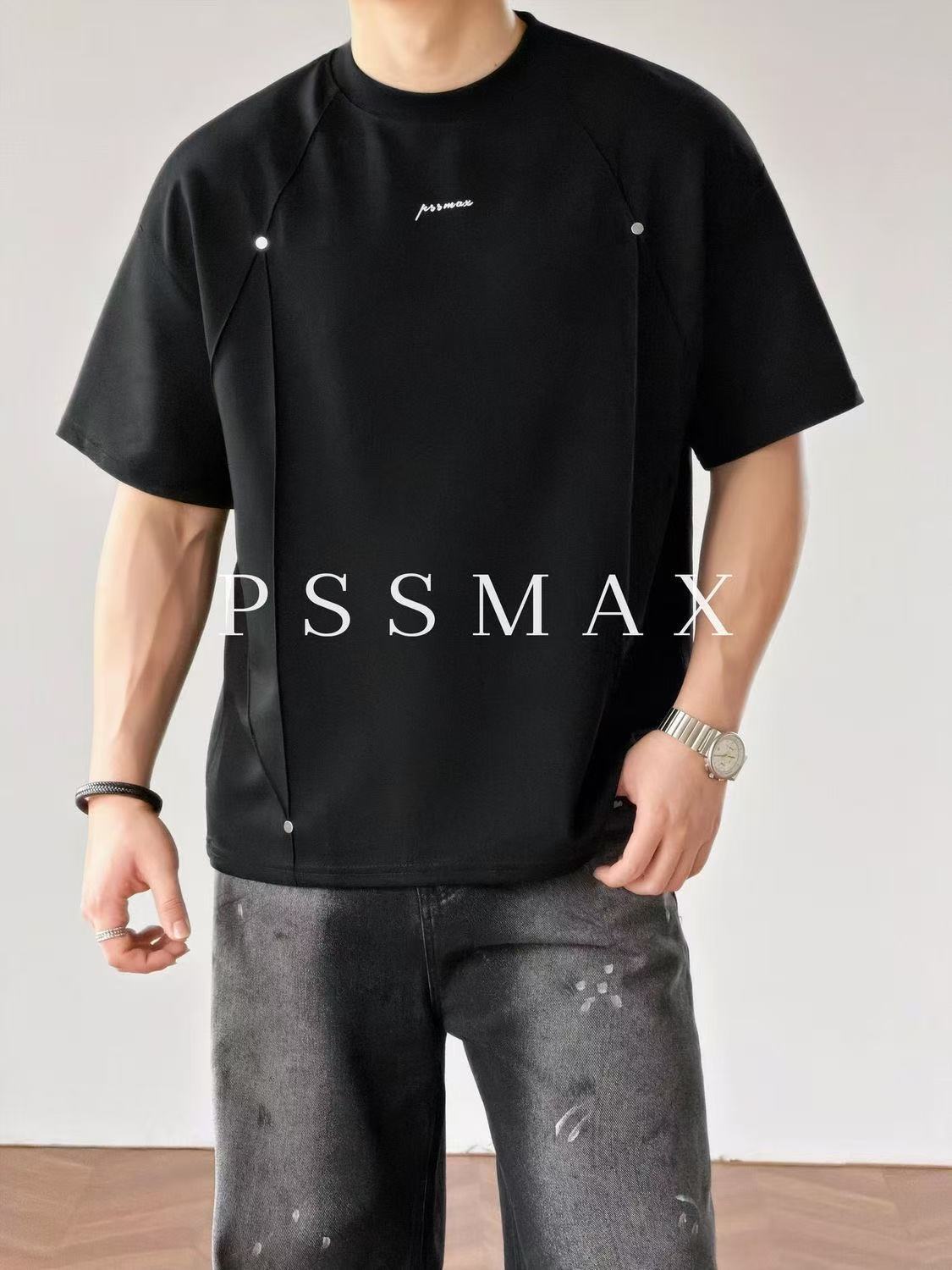PSSMAX Pleated Rivet Ice-Cool Short Sleeve