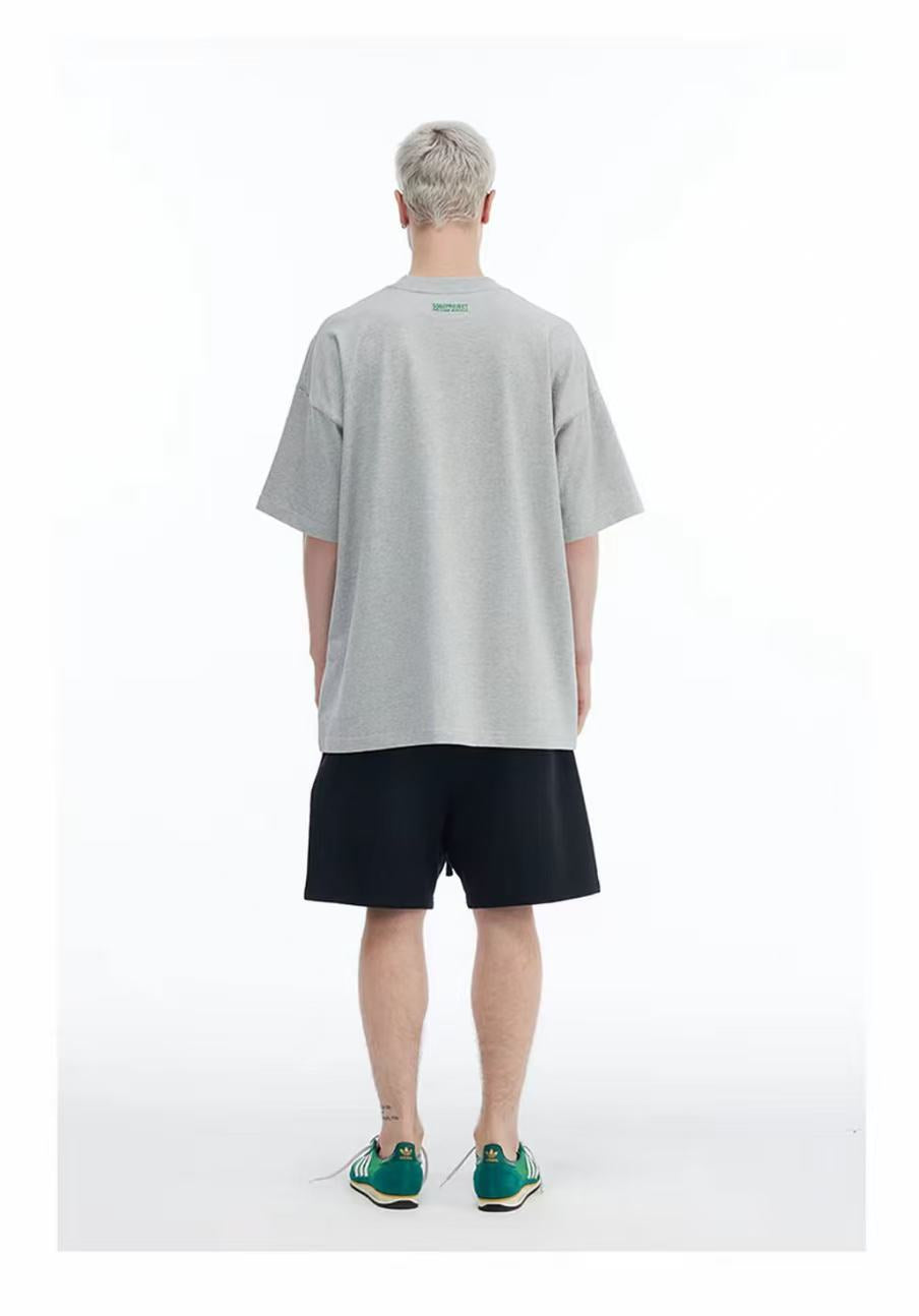 3D H! Cotton-padded short-sleeved T-shirt