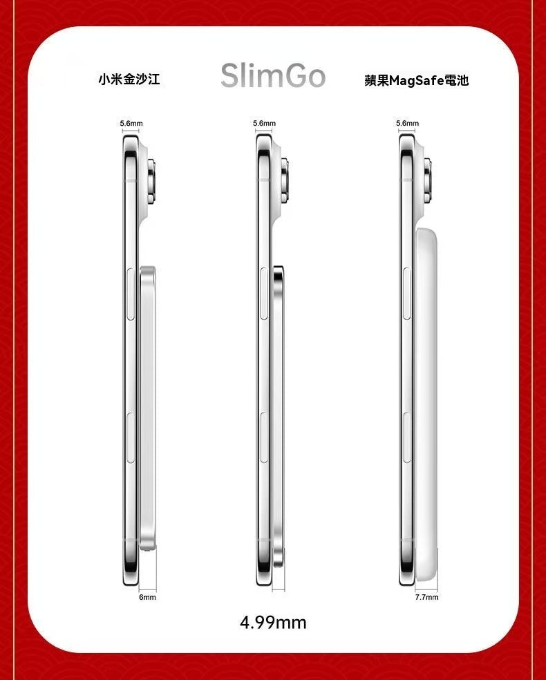 SlimGo 4.99mm Ultra-thin Magnetic Wireless Power Bank (FindMy Flagship Edition)