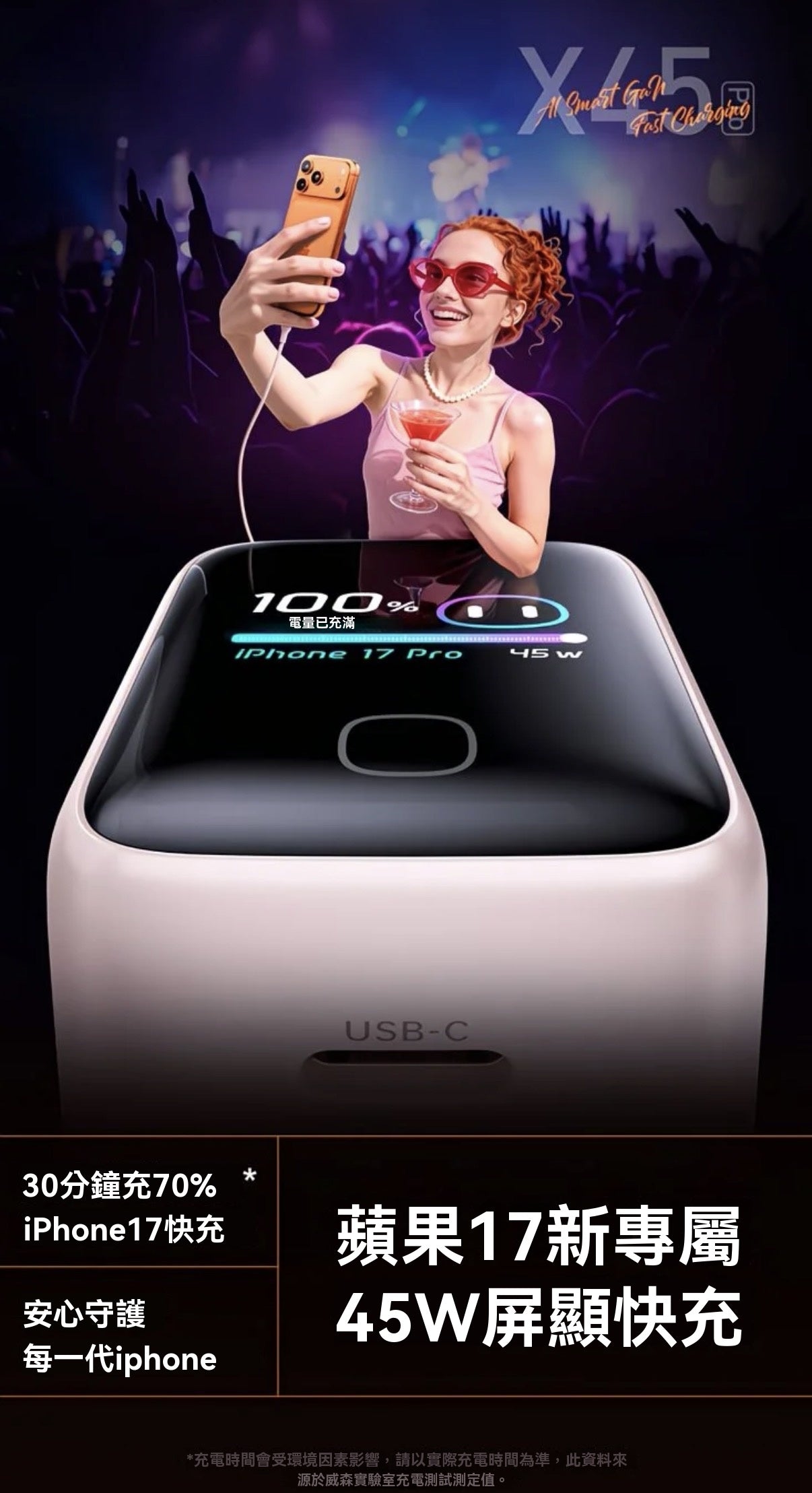 45W Screen Display Safe Charging Fast Charger