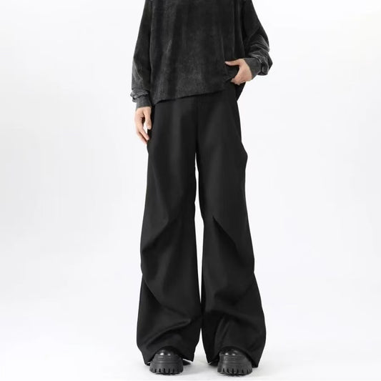 American high-street structured flared trousers