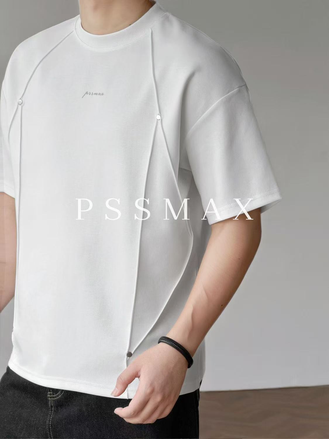 PSSMAX Pleated Rivet Ice-Cool Short Sleeve