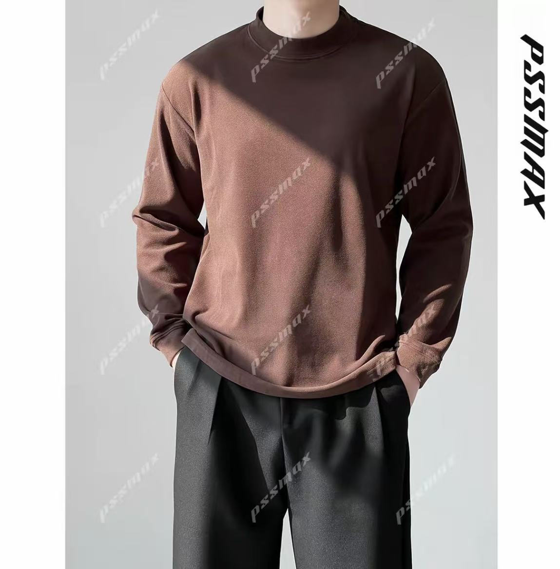 Winter suede turtleneck base layer