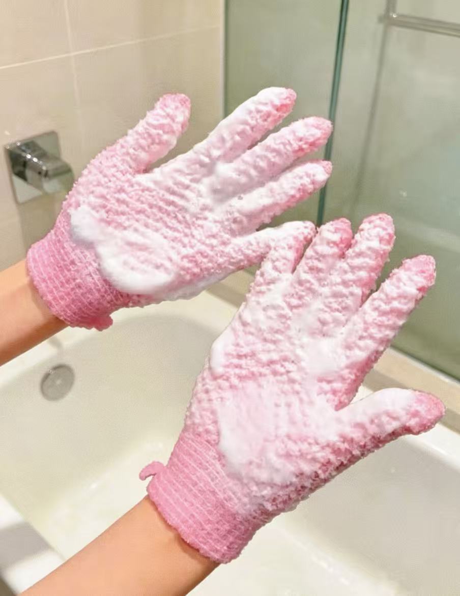 沐浴磨砂搓澡手套