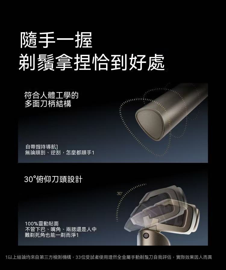 (For Men) All-metal manual razor