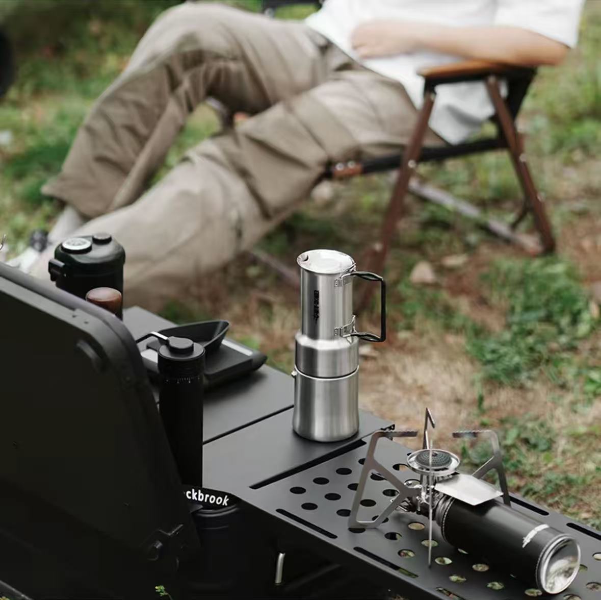 Outdoor Stainless Steel Pour-Over Espresso Extraction Set