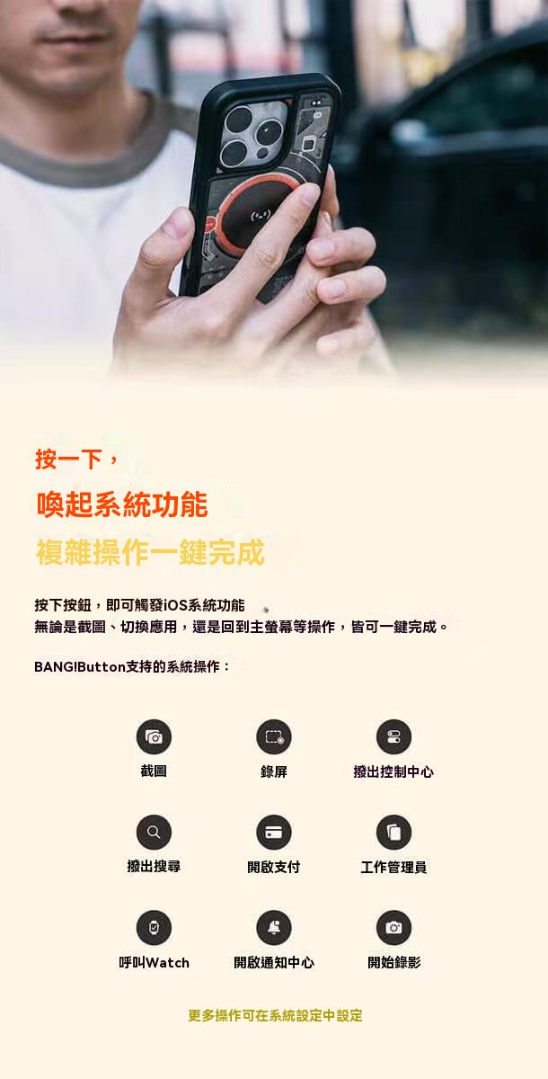 獨立快捷按鍵手機殼