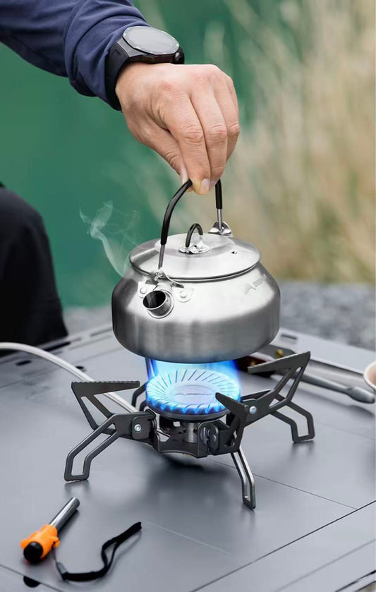 Portable Split Outdoor Rock Spider Swirl Flame Folding Cassette Stove