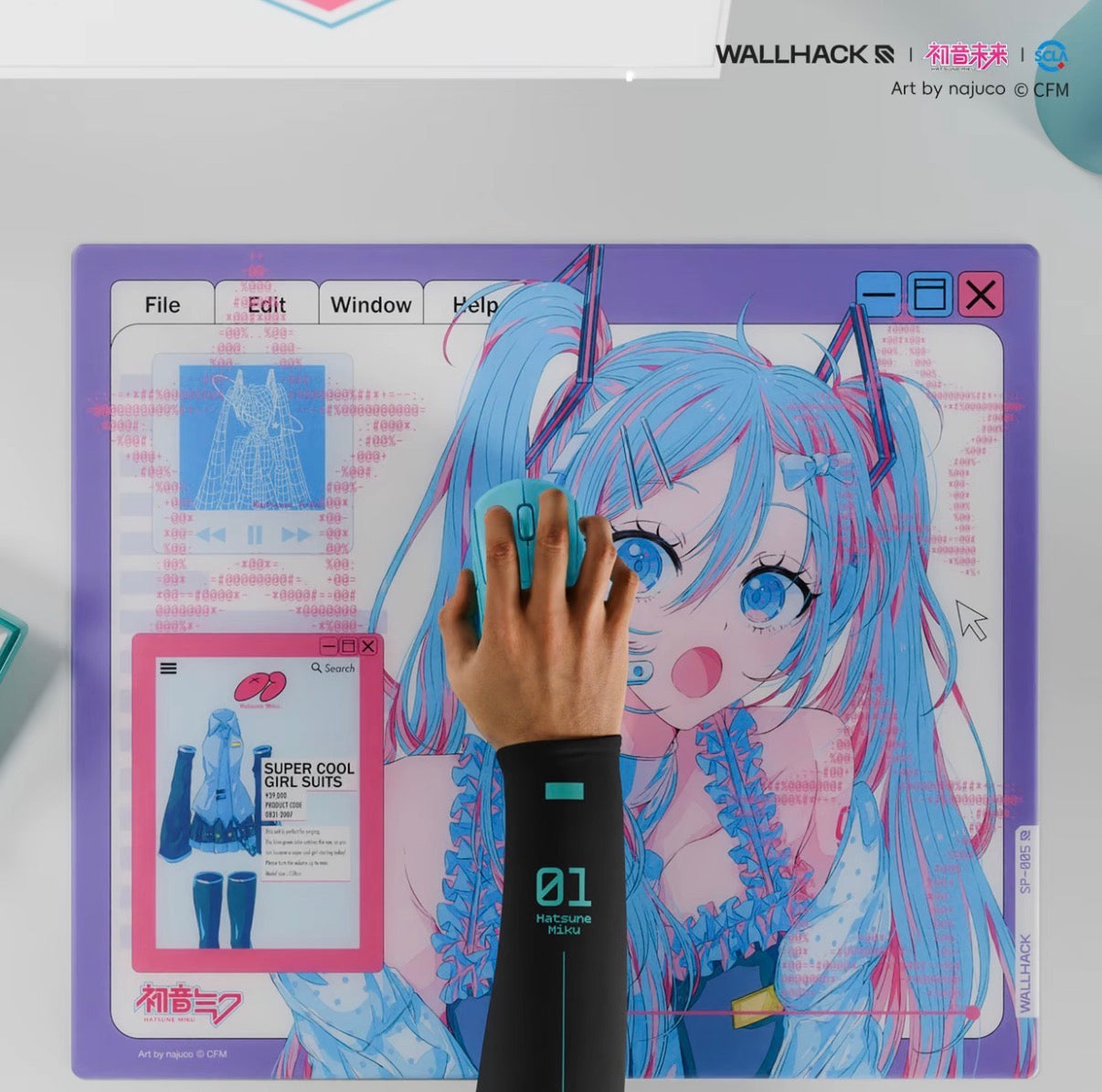 初音未來OS限量款玻璃滑鼠墊