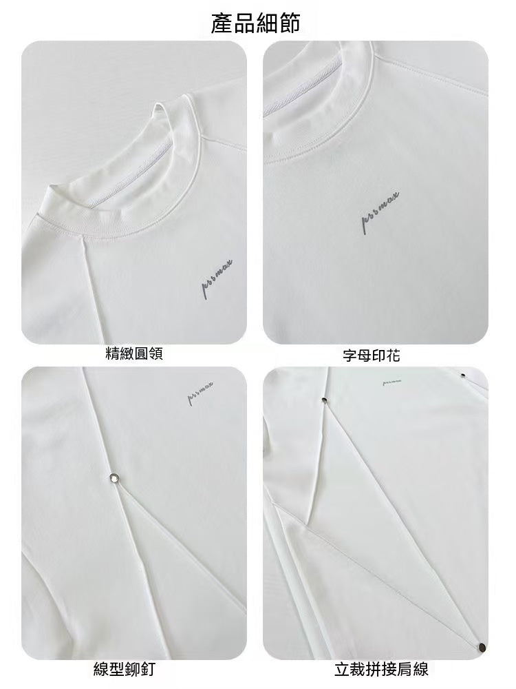 PSSMAX Pleated Rivet Ice-Cool Short Sleeve