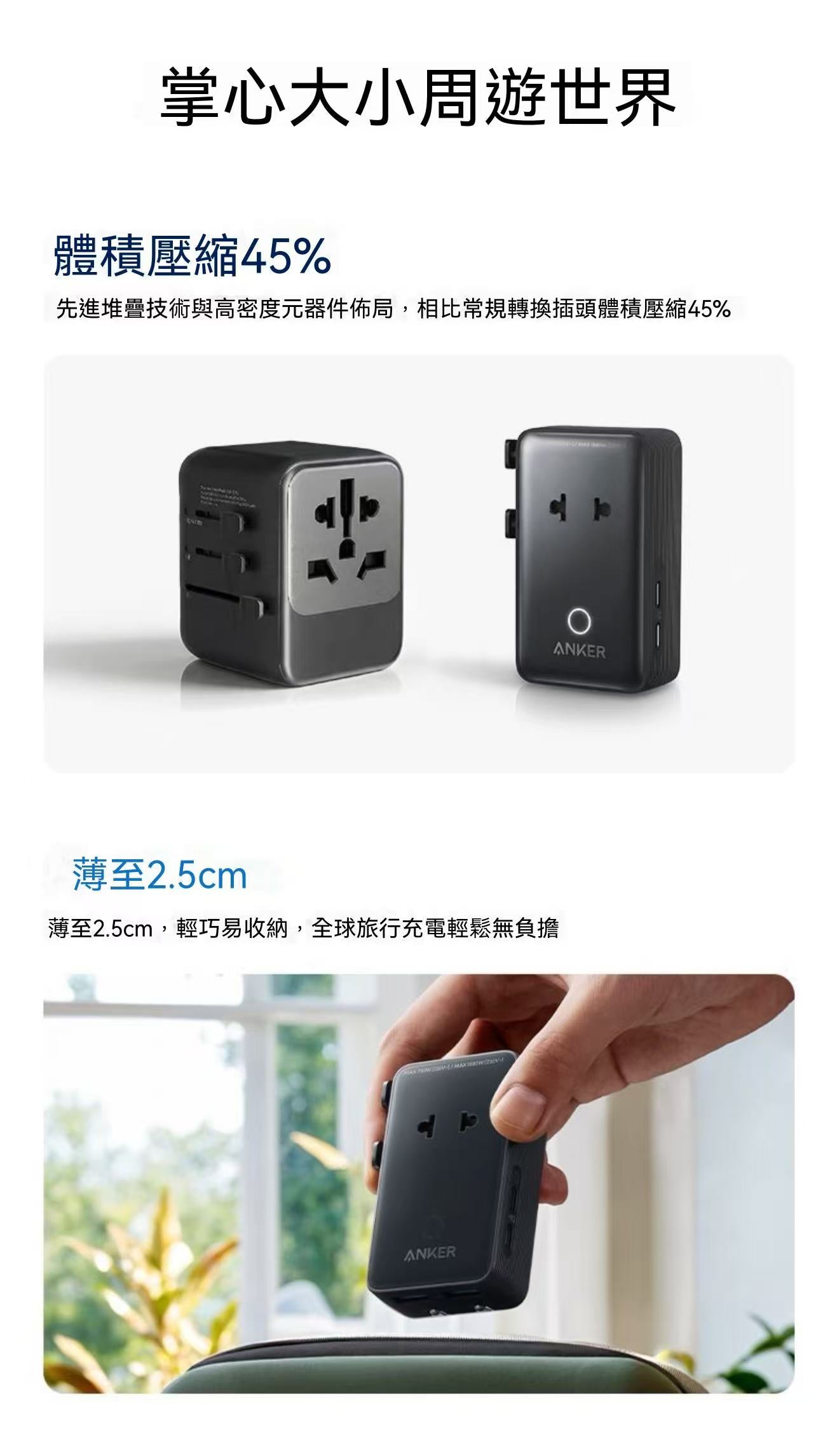 Anker Nano 多國萬用轉換插頭