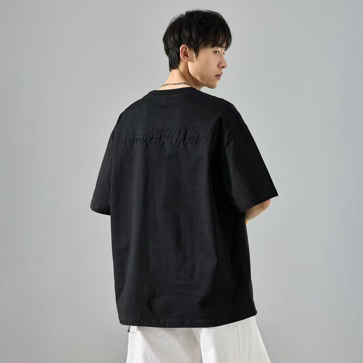 夏季重磅純棉短袖T恤（鋼印字母）