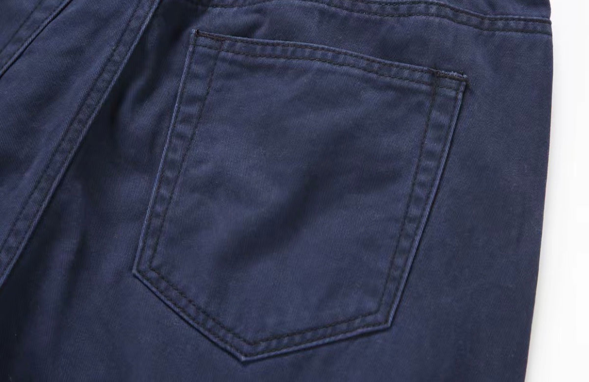 [Pleated Workwear] Cleanfit Simple and Classy Straight Wide-Leg Jeans for Men
