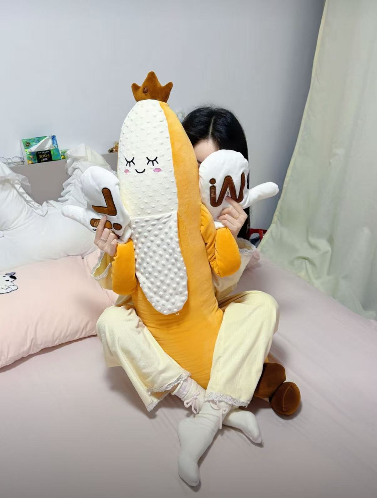 睡眠搭子🥰香蕉大王哄睡拍打抱枕（加大款）