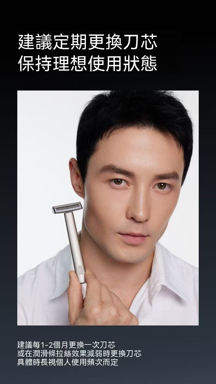 (For Men) All-metal manual razor
