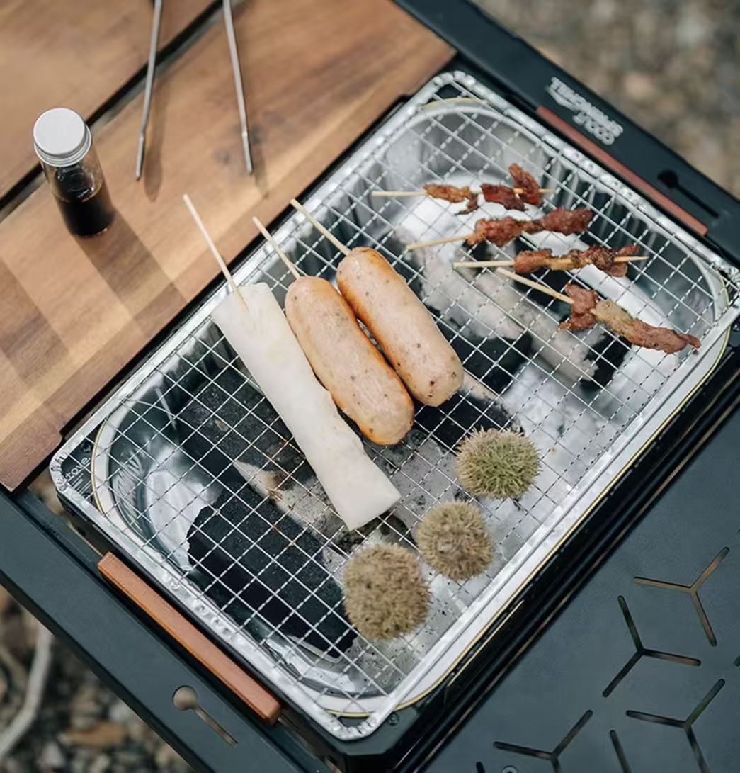 Lightweight tactical grill outdoor camping charcoal barbecue stove