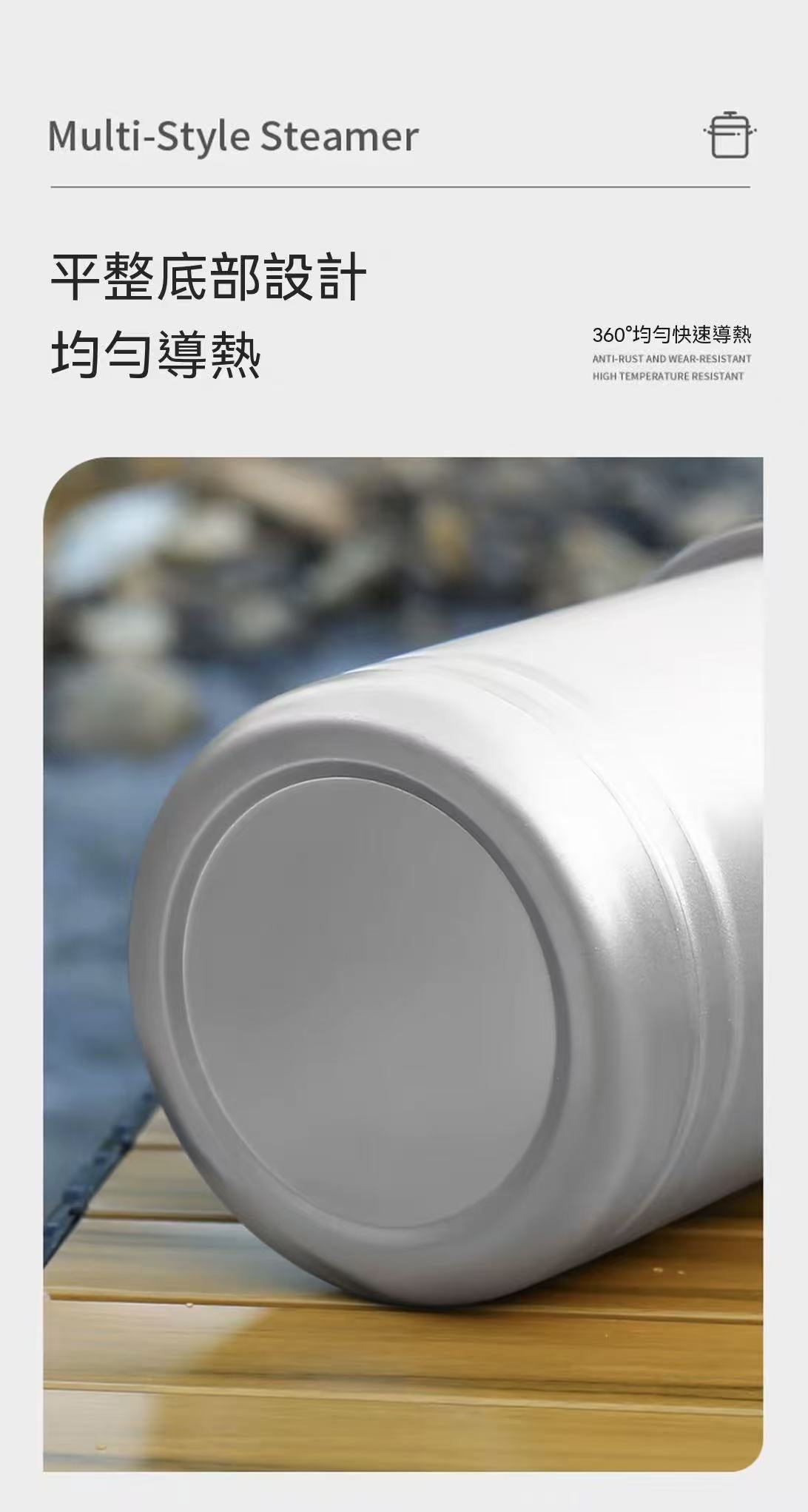 新款304不鏽鋼戶外便攜蒸煮飯桶