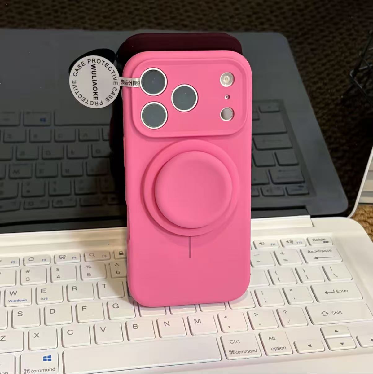 高端磁吸支架液態矽膠手機殼 （適用iPhone 15-17系列）