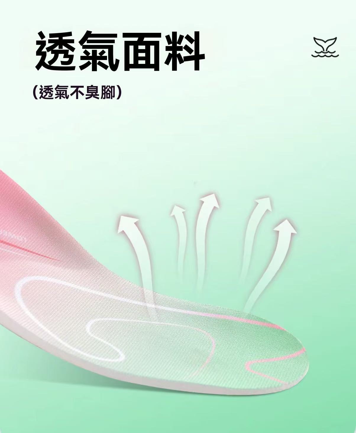 TPU arch support sports insole (sweat-wicking and breathable)