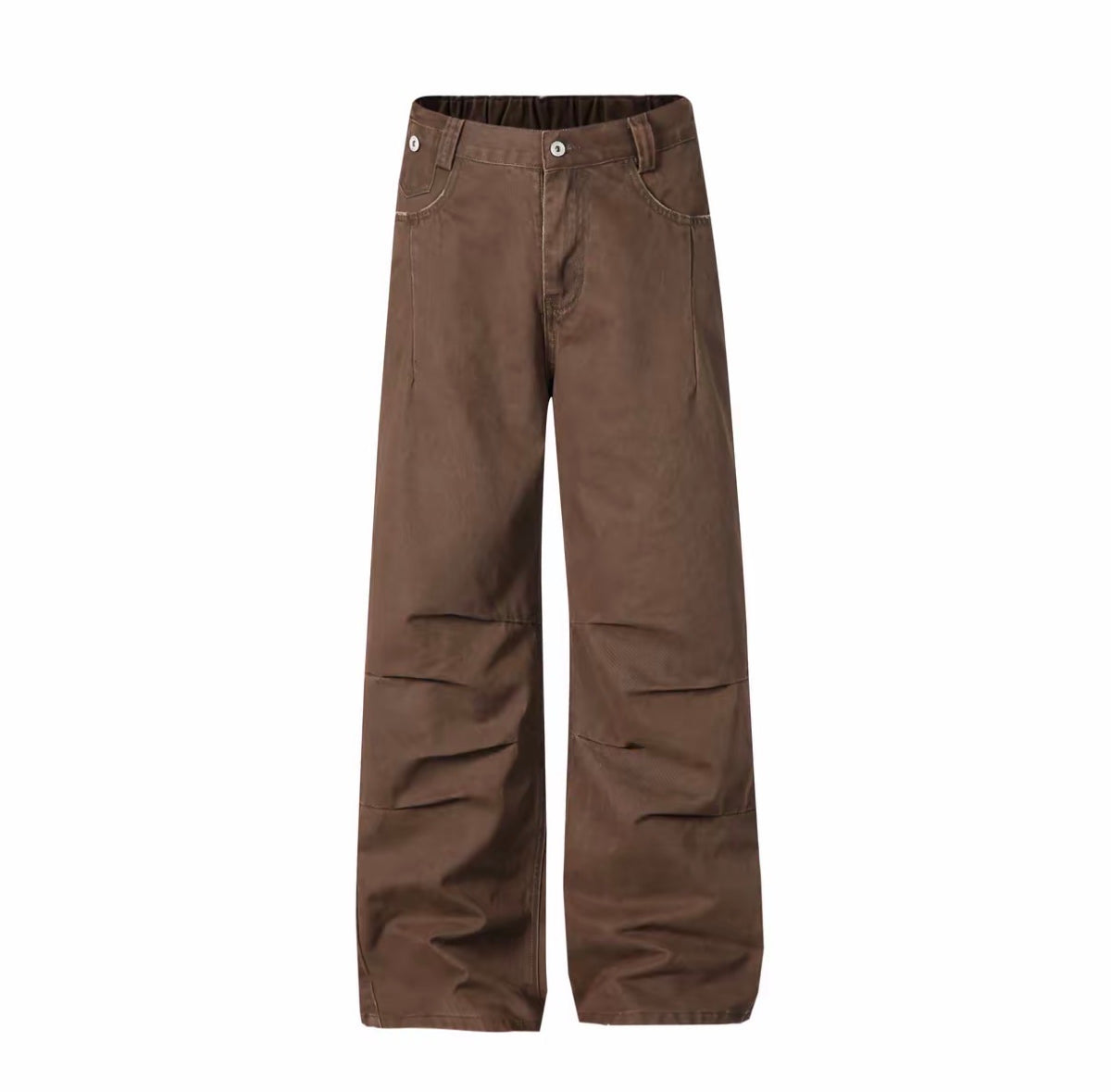 [Pleated Workwear] Cleanfit Simple and Classy Straight Wide-Leg Jeans for Men