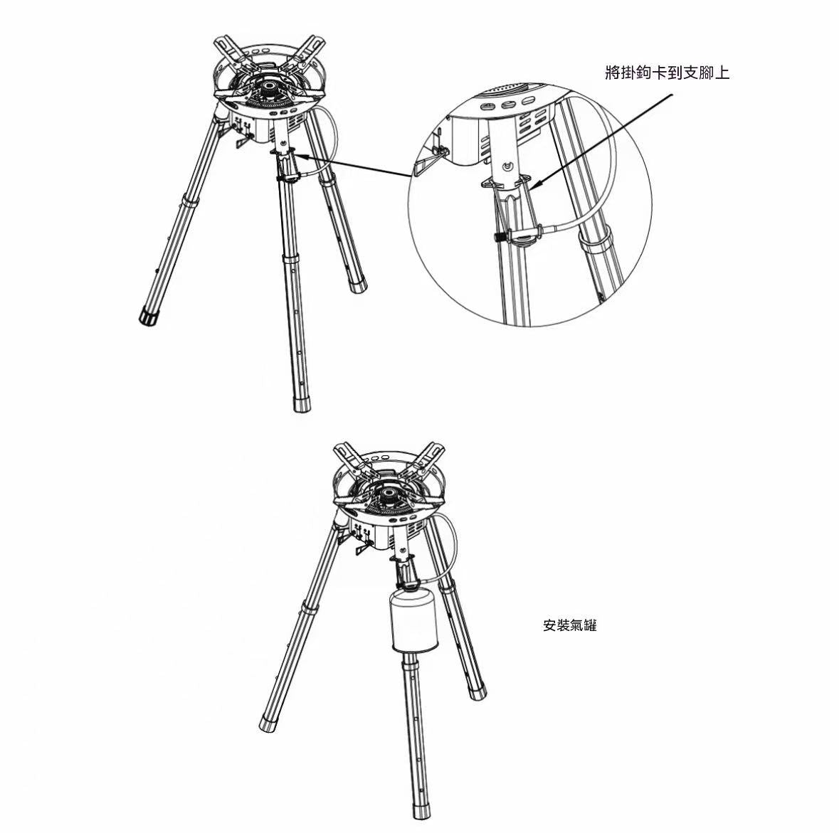 Outdoor Portable Stir-fry Stove Gas Camping Cooker Cassette Stove