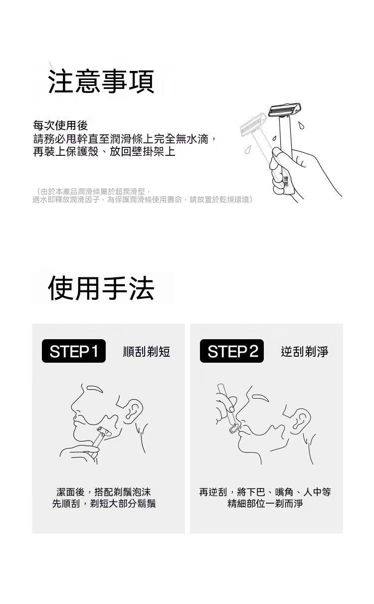 (For Men) All-metal manual razor