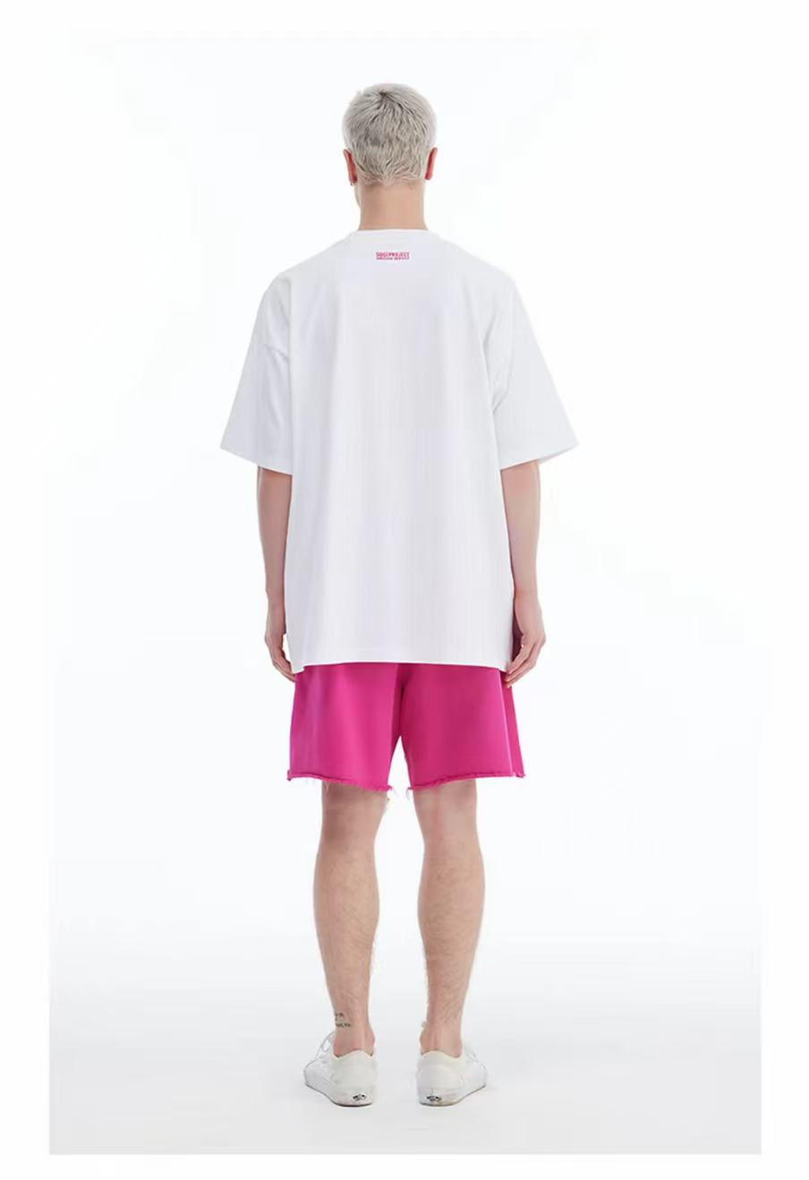 3D H! Cotton-padded short-sleeved T-shirt