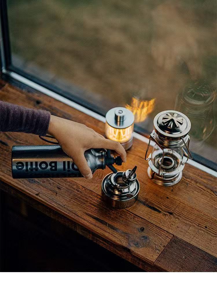 New Outdoor Portable Fuel Bottle Camping Alcohol Press Kerosene Stove Fuel Bottle
