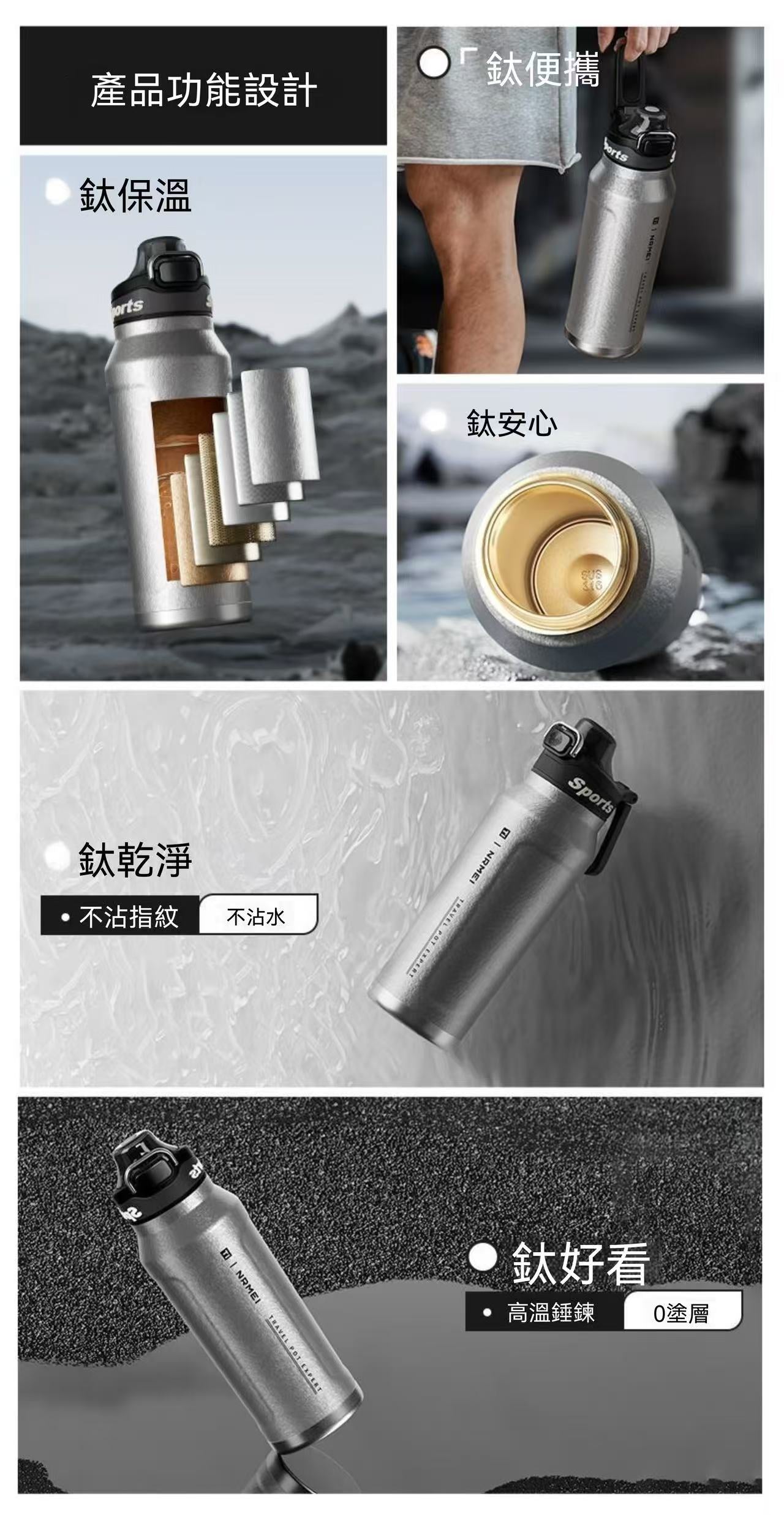 大容量戶外運動保溫杯（1550ml款）