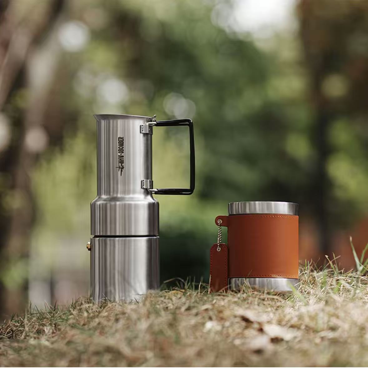 Outdoor Stainless Steel Pour-Over Espresso Extraction Set