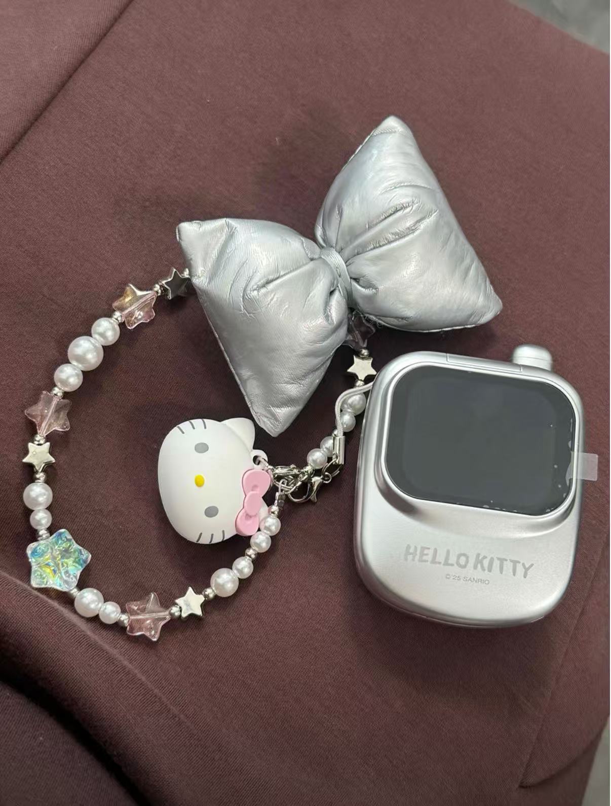 Hello Kitty Phone-Shaped Screen Bluetooth Earbuds