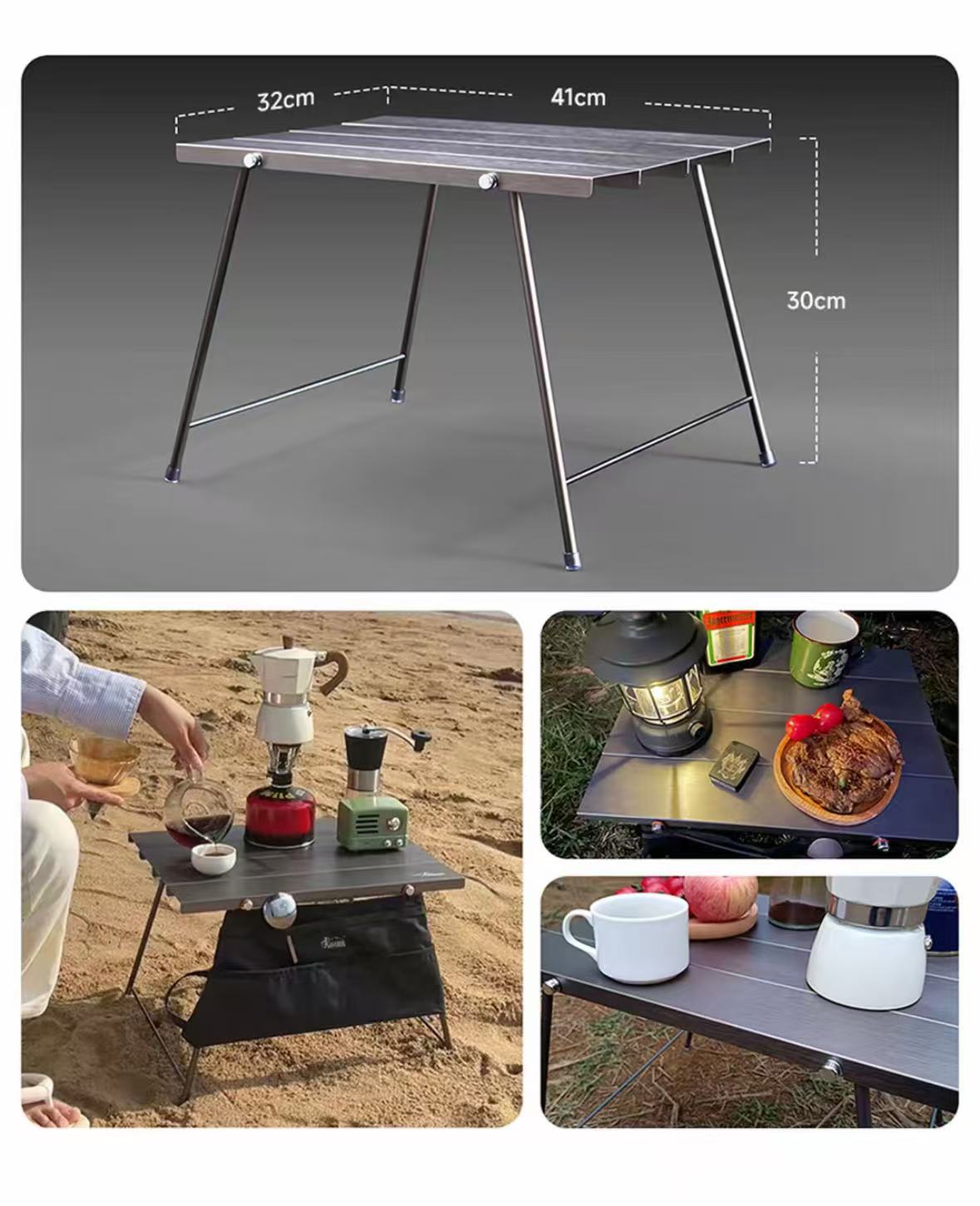 Aluminum Alloy Folding Outdoor Tactical Lightweight Camping Table