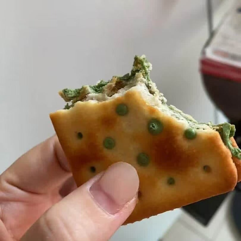 Giant, super satisfying! Hand-torn nougat crackers