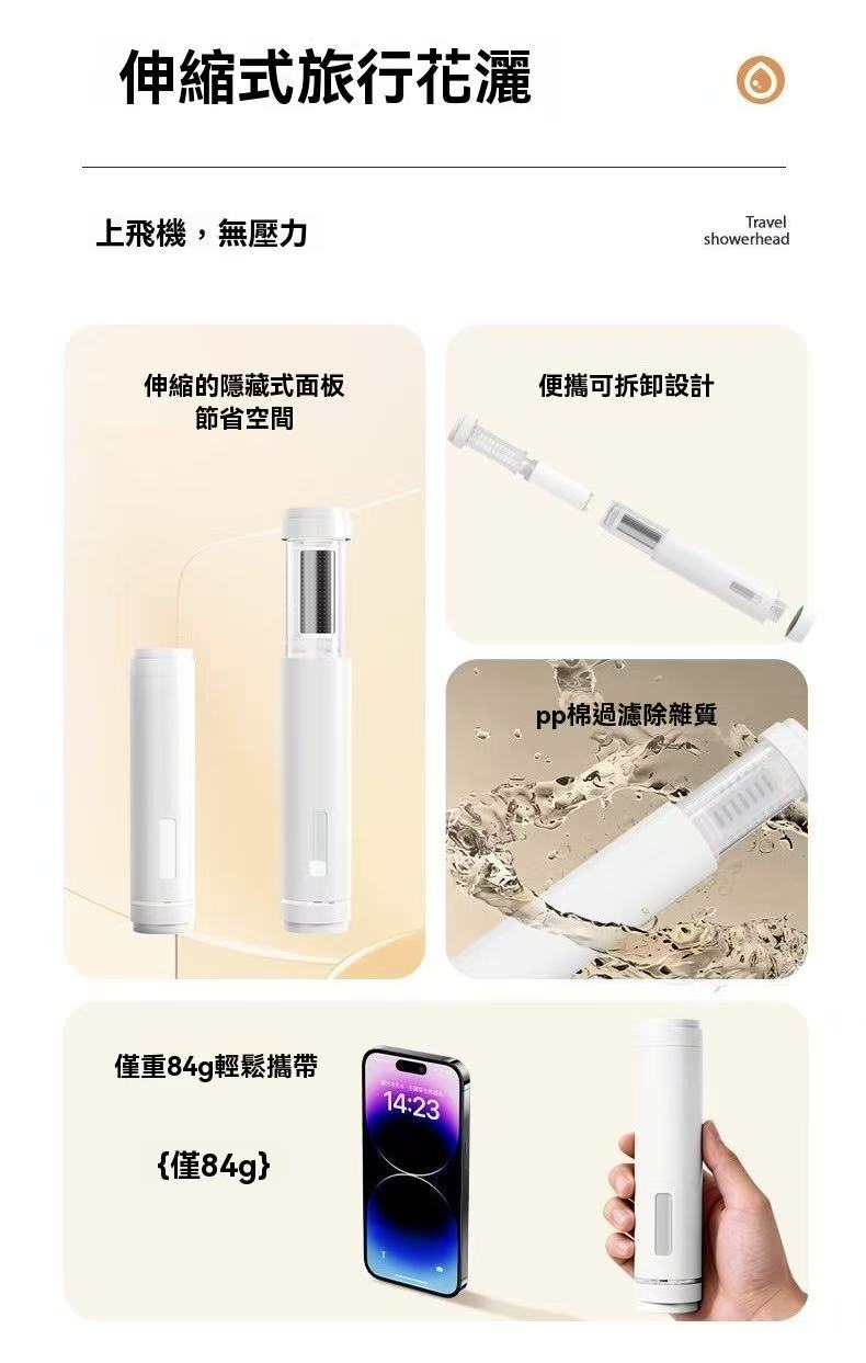Mini lightweight filter shower head