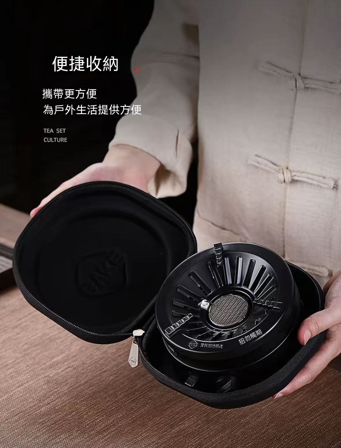 戶外便攜旅行爐具防風家用煮茶具套裝