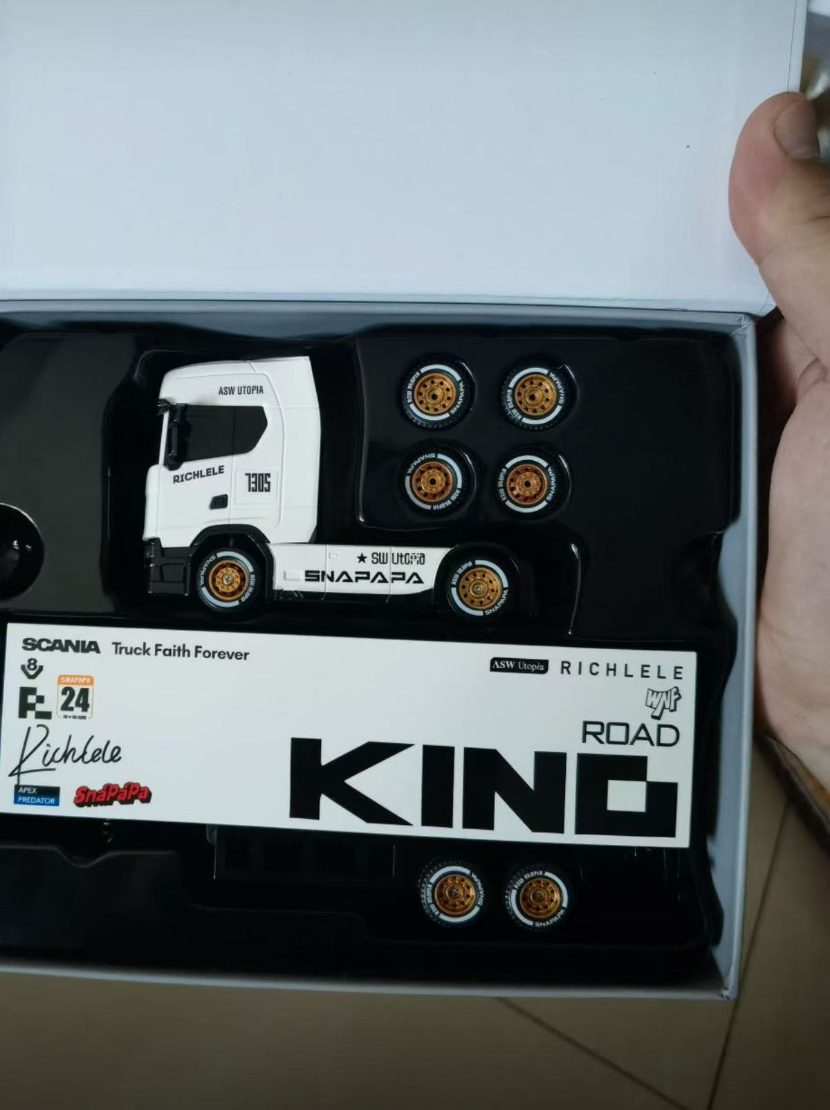 正版授權斯堪尼亞S730 V8貨櫃車 RC多功能遙控漂移車