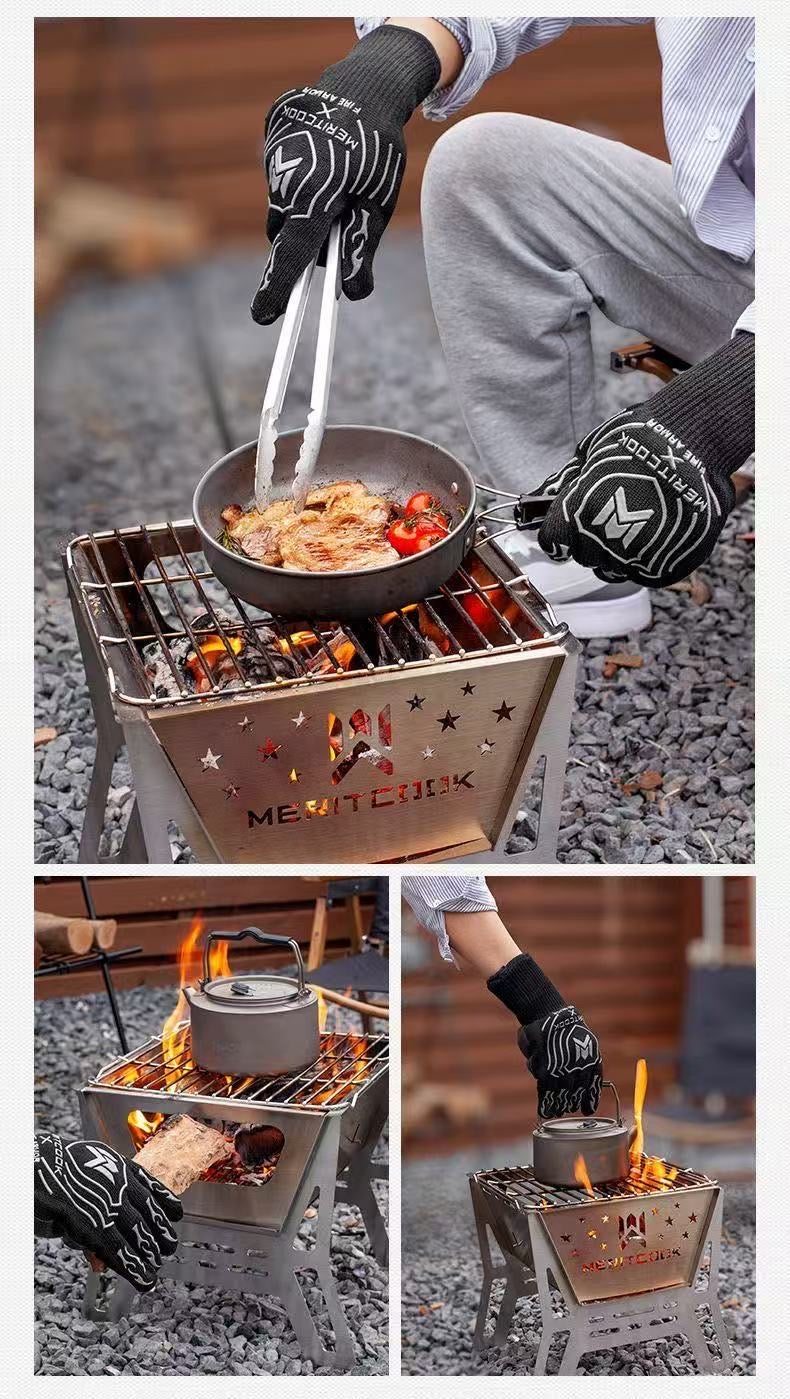 Anti-scald High-temperature Outdoor Camping Flame-retardant Heat Resistant Gloves