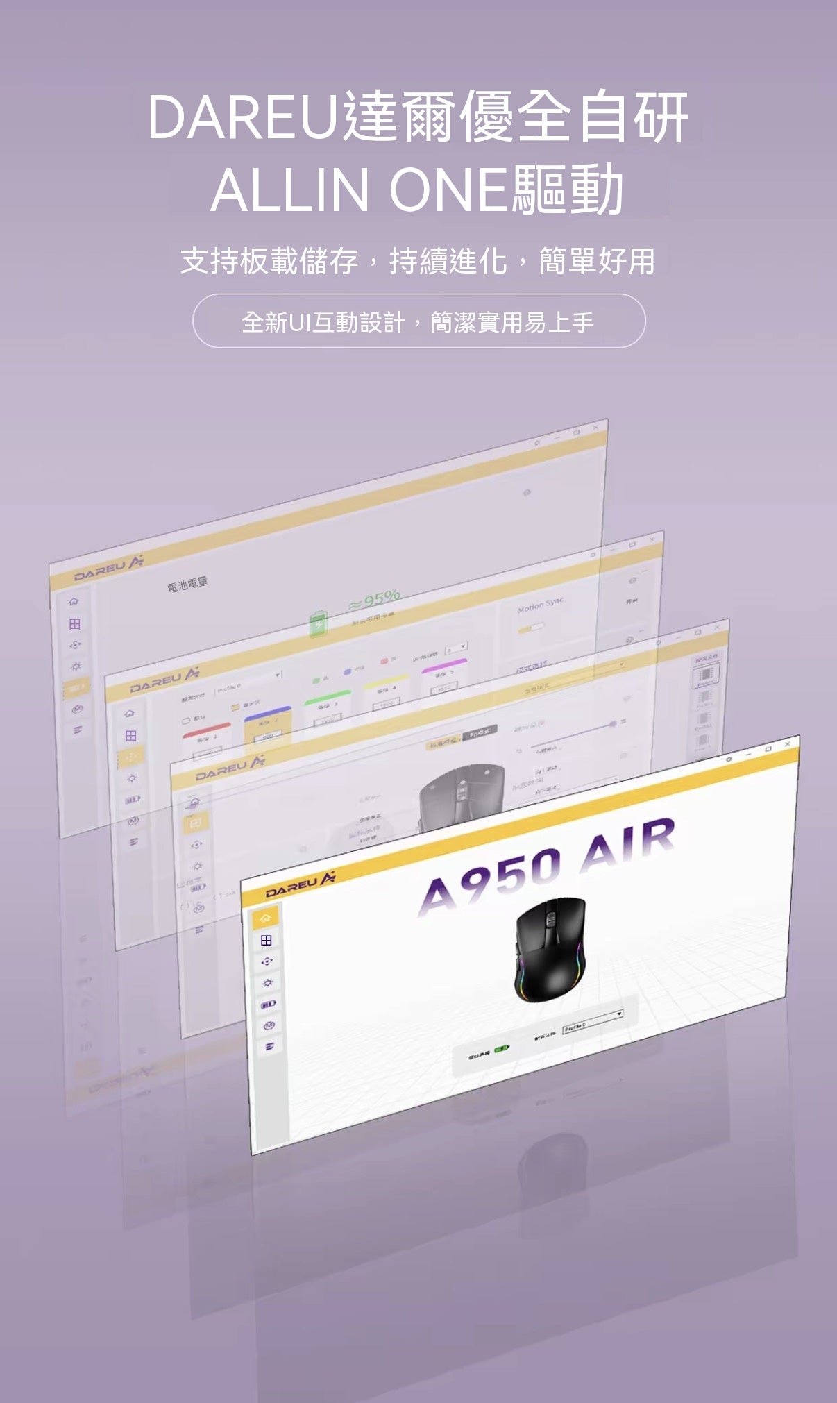 A950air Series High-End Lightweight Wireless Mouse