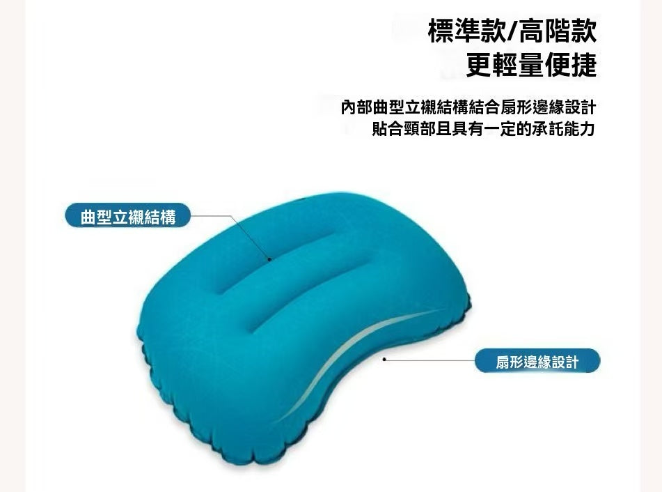Portable inflatable pillow