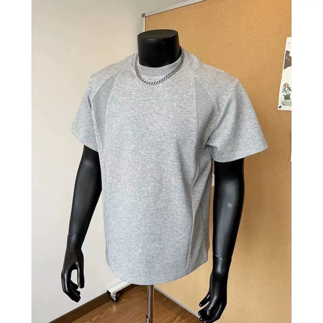 280g Heavyweight Liquid Nitrogen Air Layer Structured Shoulder Short-Sleeve T-shirt (cleanfit style)