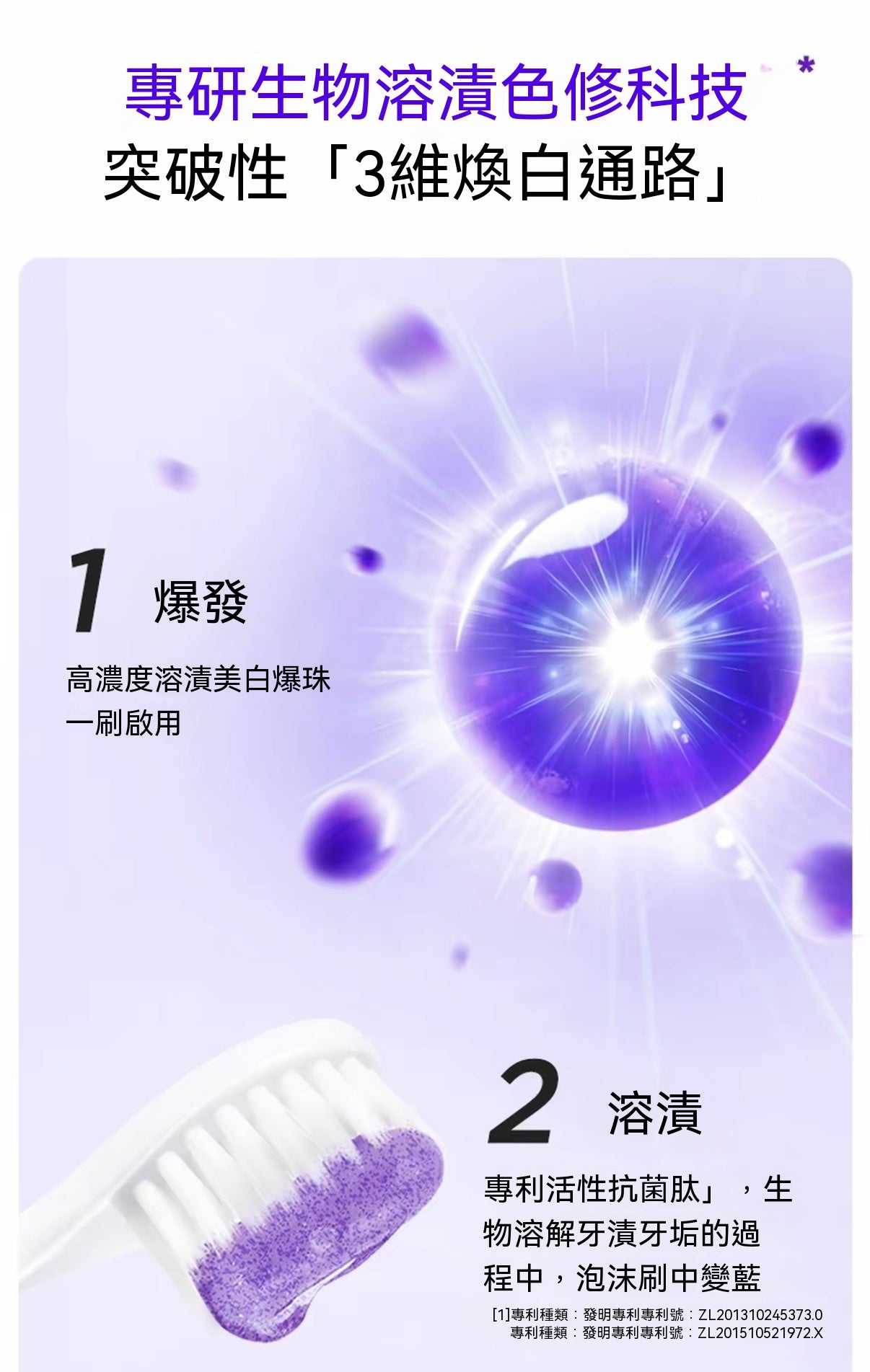 生物溶漬色修美白牙膏（活性抗菌肽牙膏）