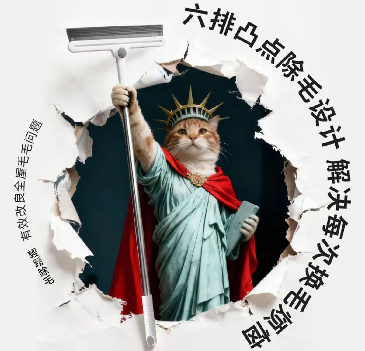 多功能雙面魔術掃把（“貓條”收集器）