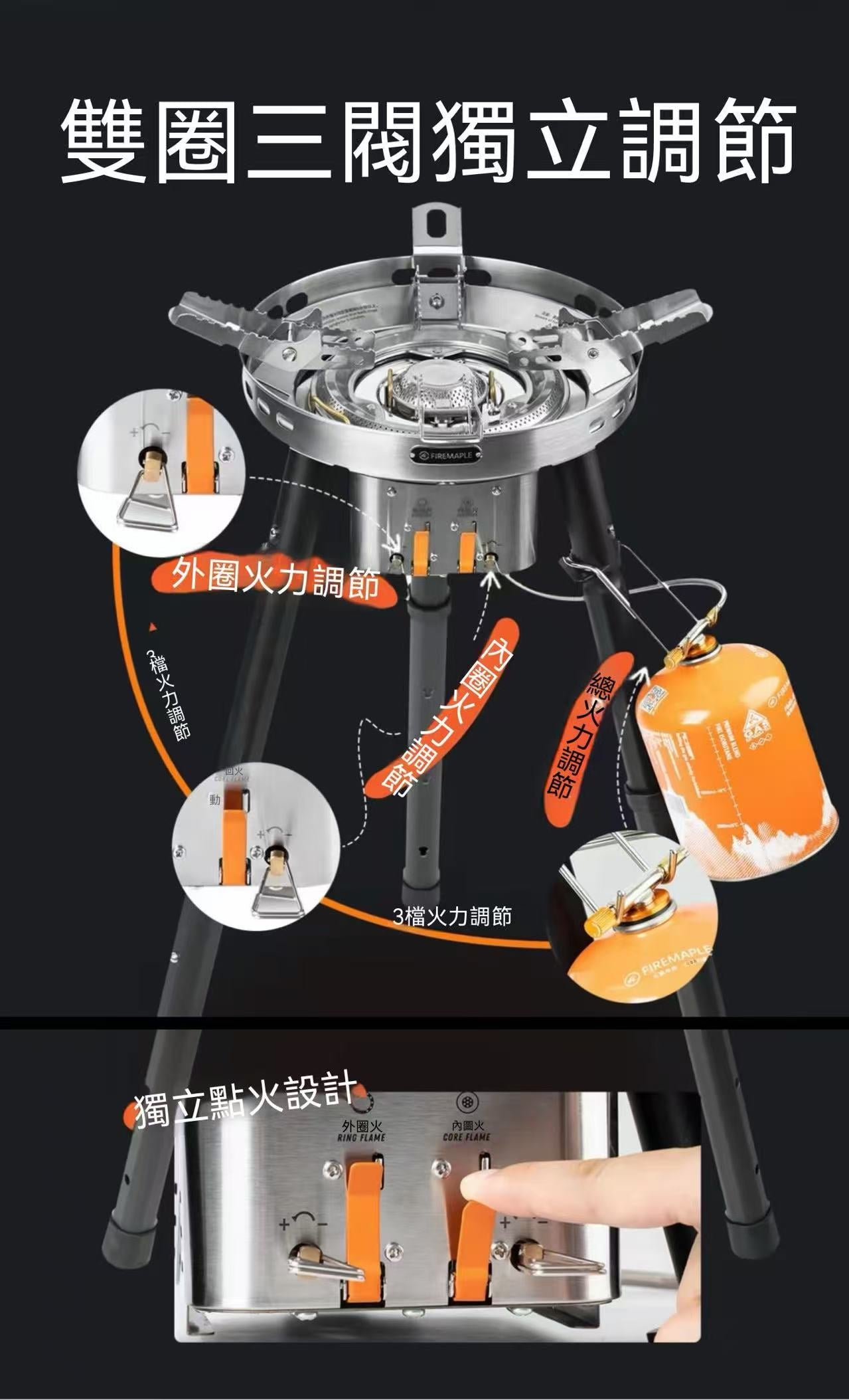 Outdoor Portable Stir-fry Stove Gas Camping Cooker Cassette Stove