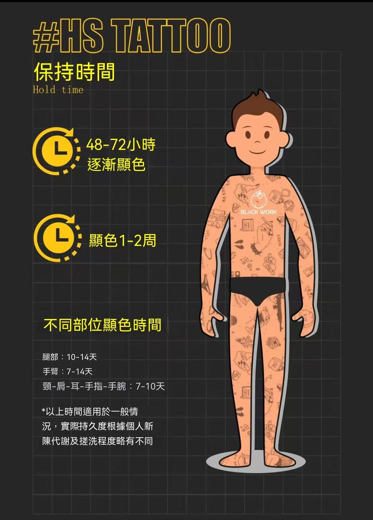 黑柿草本紋身貼（自選款）