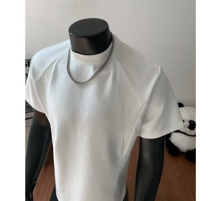 280g Heavyweight Liquid Nitrogen Air Layer Structured Shoulder Short-Sleeve T-shirt (cleanfit style)