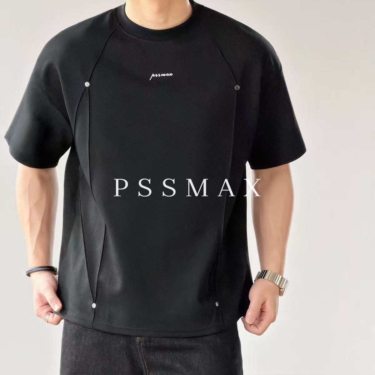 PSSMAX Pleated Rivet Ice-Cool Short Sleeve