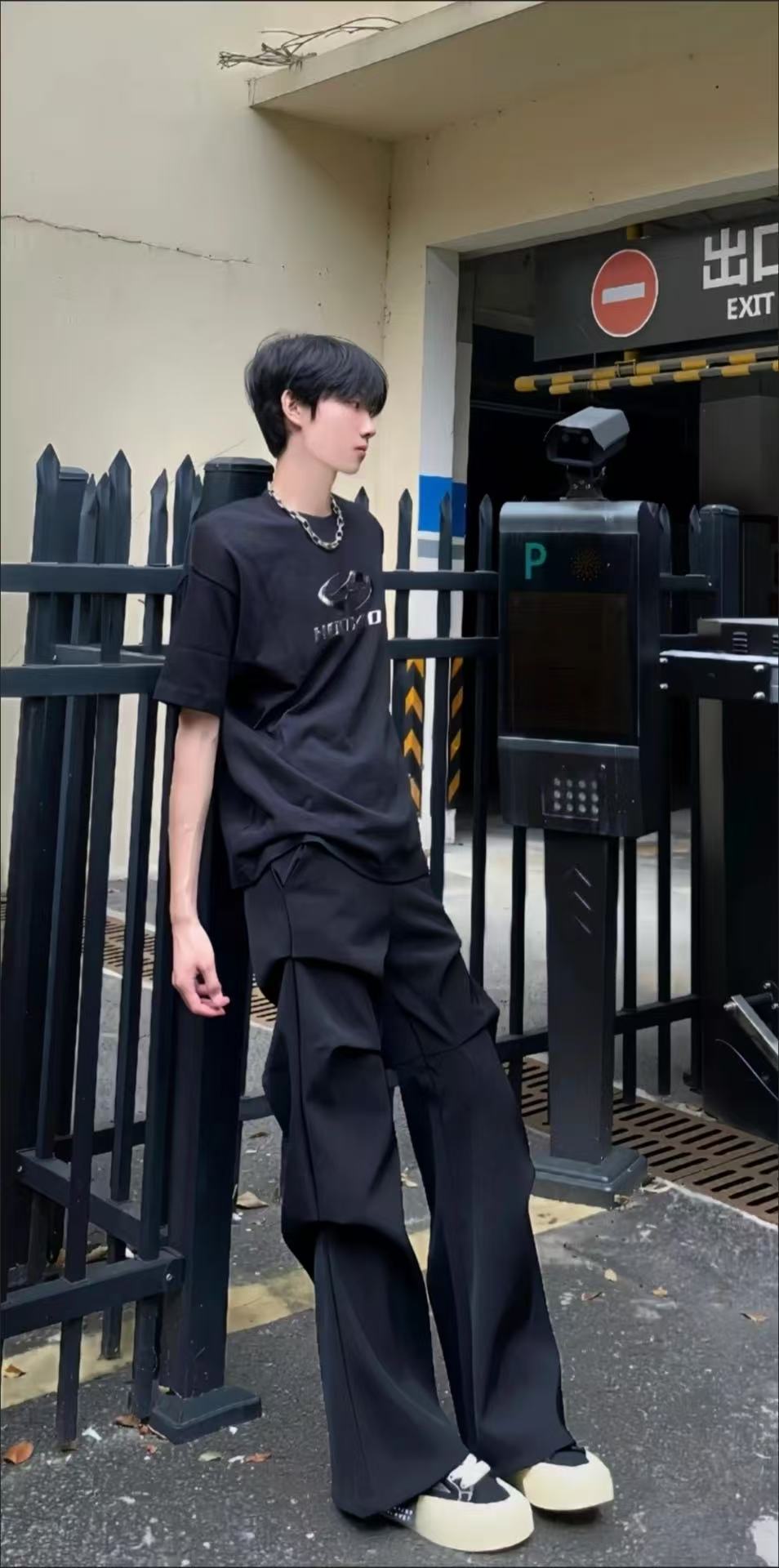 美式高街結構感微喇西褲