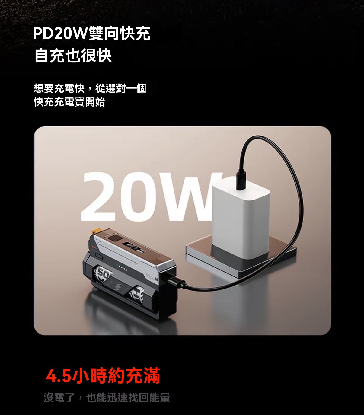 戰術機甲換電彈快充行動電源