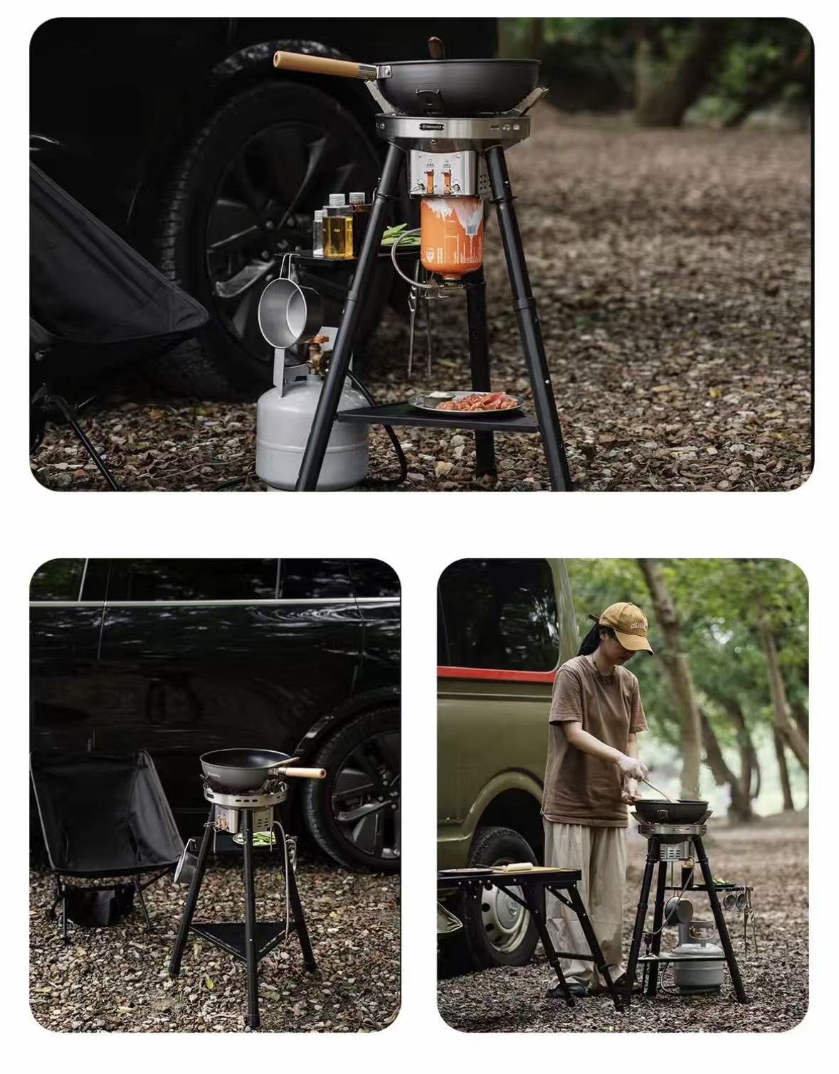 Outdoor Portable Stir-fry Stove Gas Camping Cooker Cassette Stove