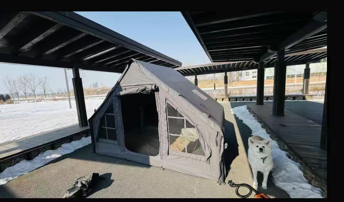 Cotton inflatable tent